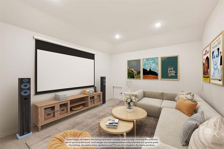 Furnished interior view inside a new home in Creekview Meadows, Pilot Point (Image 11).