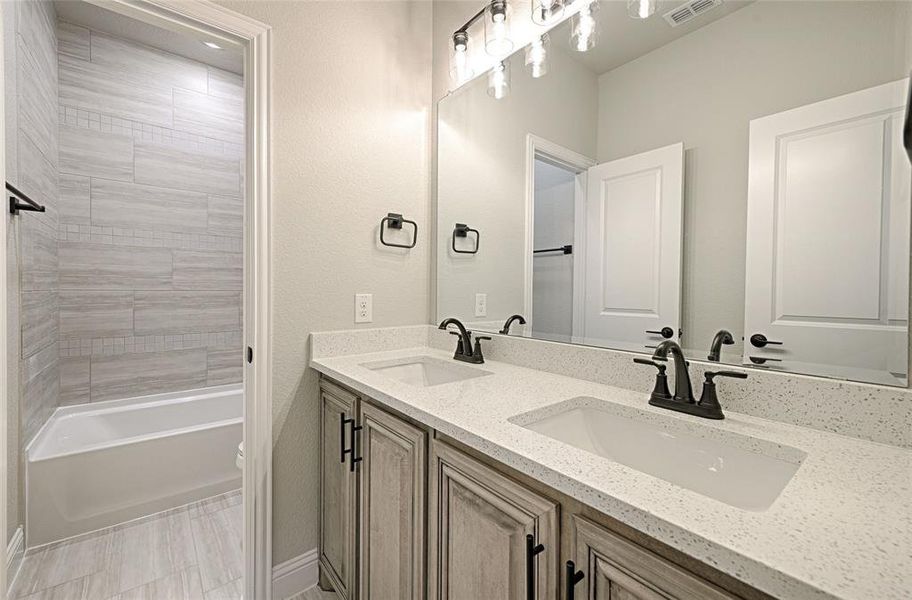 Furnished interior view inside a new home in Parks at Panchasarp Farms, Burleson (Image 8).