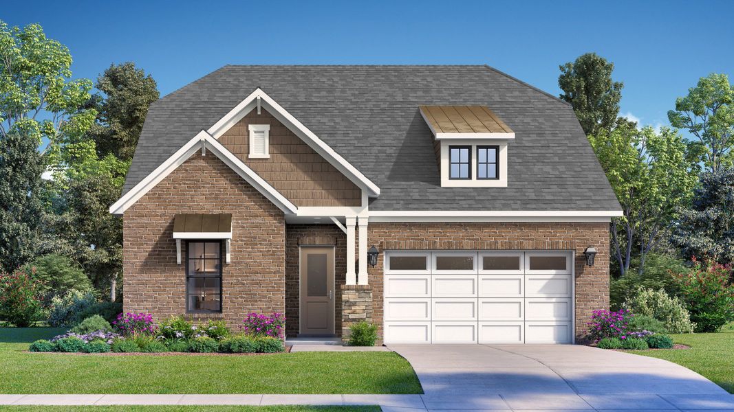 Representative exterior photo of a completed home built from the The Enthusiast by DRB Elevate. in Brook Run, Fort Mill, SC (Image 19).