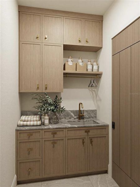 Furnished interior view inside a new home in Lake Sheen Sound, Orlando (Image 34).