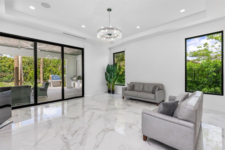 Furnished interior view inside a new home in , Parkland (Image 15).