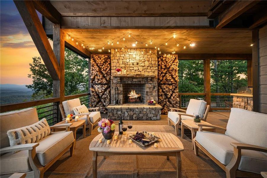 Exterior details and patio area of a home in , Mineral Bluff (Image 24).