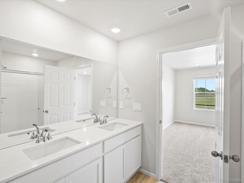 Furnished interior view inside a new home in Poudre Heights: The Meadow Collection, Windsor (Image 8).