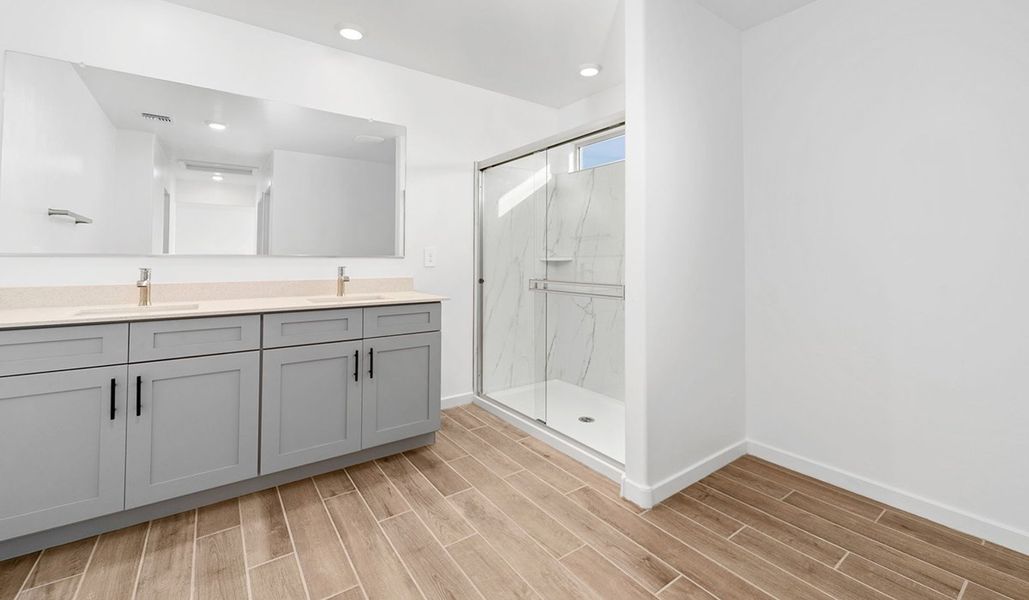 Furnished interior view inside a new home in The Oasis at Rocking K, Vail (Image 16).