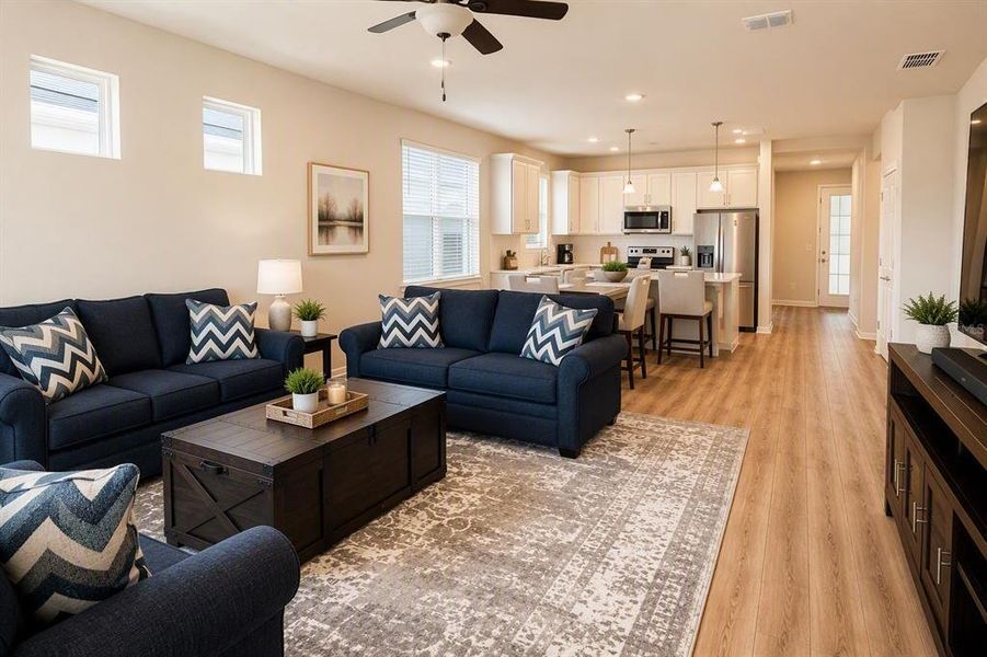Furnished interior view inside a new home in , Kissimmee (Image 10).