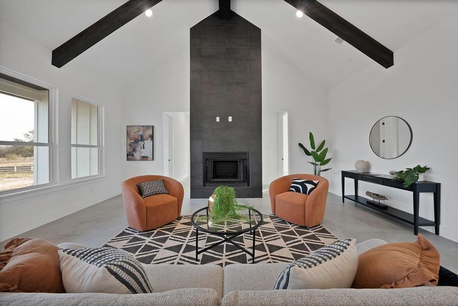 Furnished interior view inside a new home in , Celeste (Image 7).