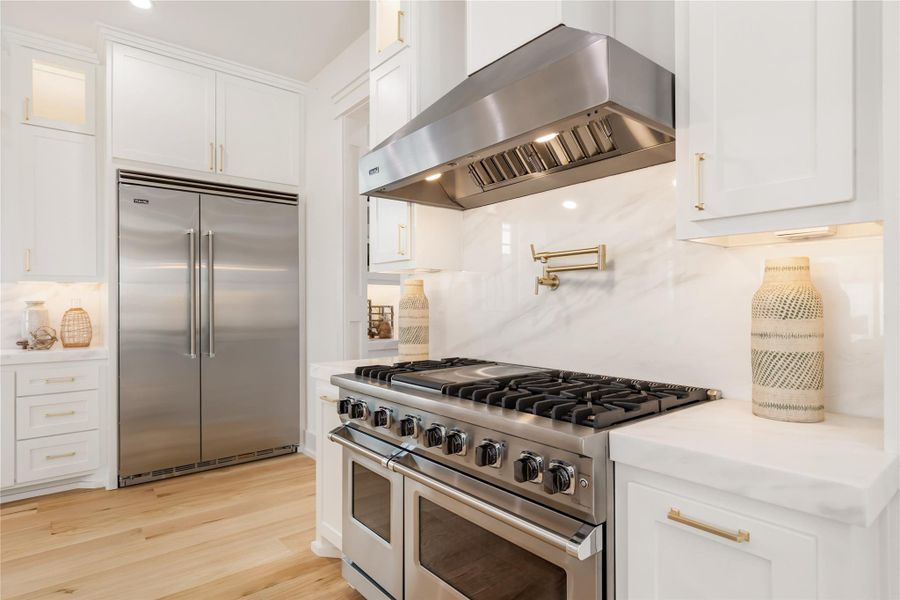 Recent construction by builder.  High end appliances