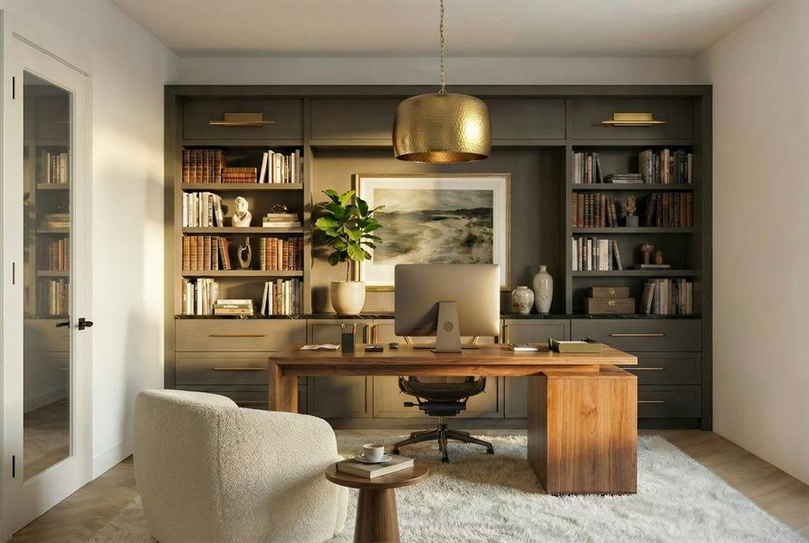 Furnished interior view inside a new home in , Dallas (Image 8).