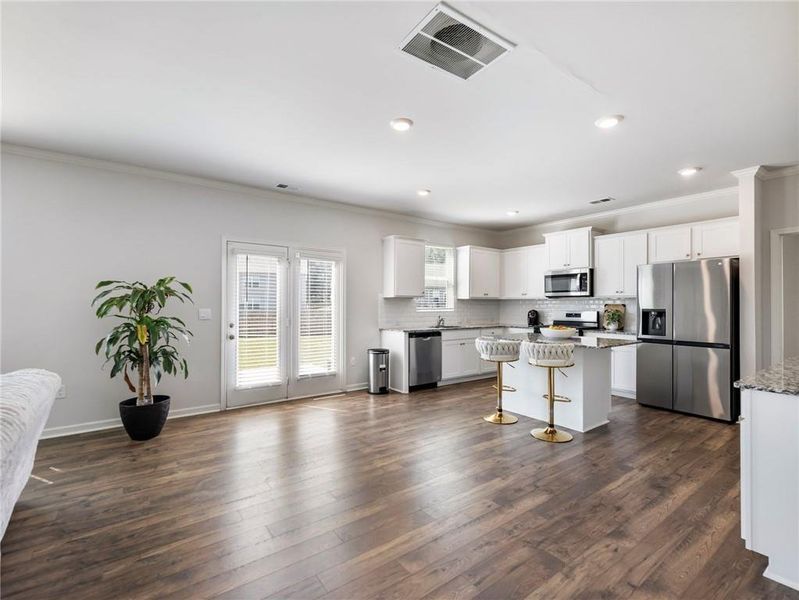 Furnished interior view inside a new home in , Braselton (Image 10). Furnished interior view inside a new home in , Braselton (Image 10).