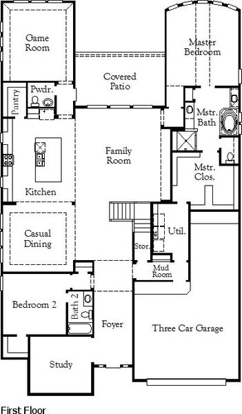 Includes Master Bath Suite Option, Optional Stair Parts, 8' Front Door Option (May Change WindowsPer Plan)