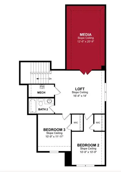 2D floor plan layout of this home in Enclave at Legacy Hills, Celina, TX (Image 3).