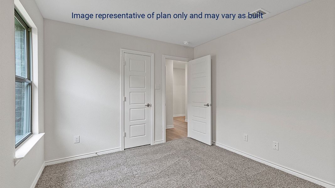 Representative unfurnished interior of a home built from the Holden by D.R. Horton in King's Landing, Corpus Christi (Image 28). Representative unfurnished interior of a home built from the Holden by D.R. Horton in King's Landing, Corpus Christi (Image 28).