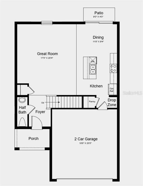 2D floor plan layout of this home in Firethorn, Parrish, FL (Image 3).
