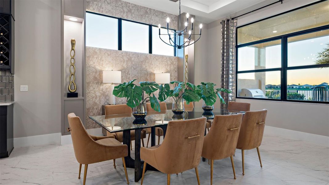 Furnished interior view inside a new home in Cresswind Palm Beach at Westlake, Westlake (Image 34).