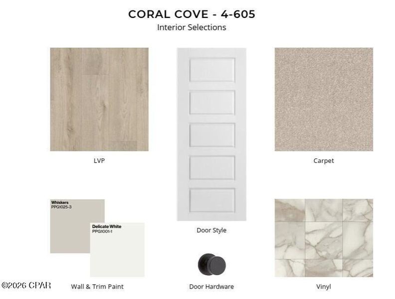 Sample of building materials used in homes in Coral Cove, Panama City Beach (Image 5).