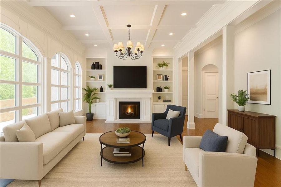 Furnished interior view inside a new home in , Roswell (Image 28).