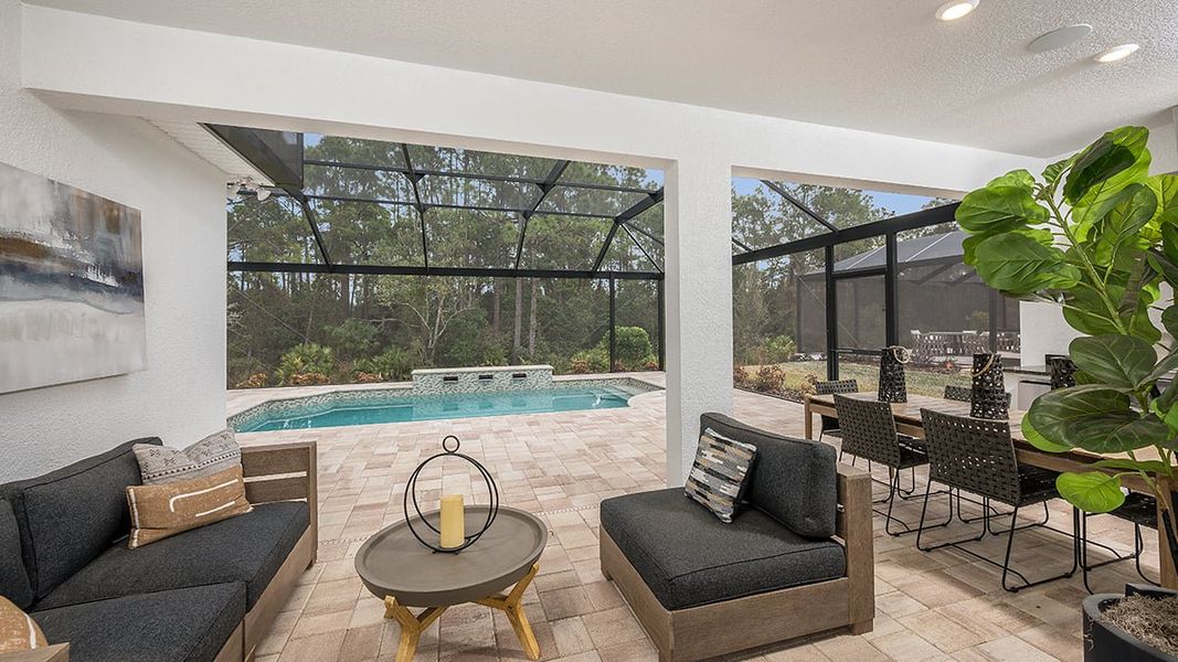 Representative exterior details of a home built from the Lazio II by Taylor Morrison in Center Lake Ranch Community Group Page, St. Cloud (Image 3).