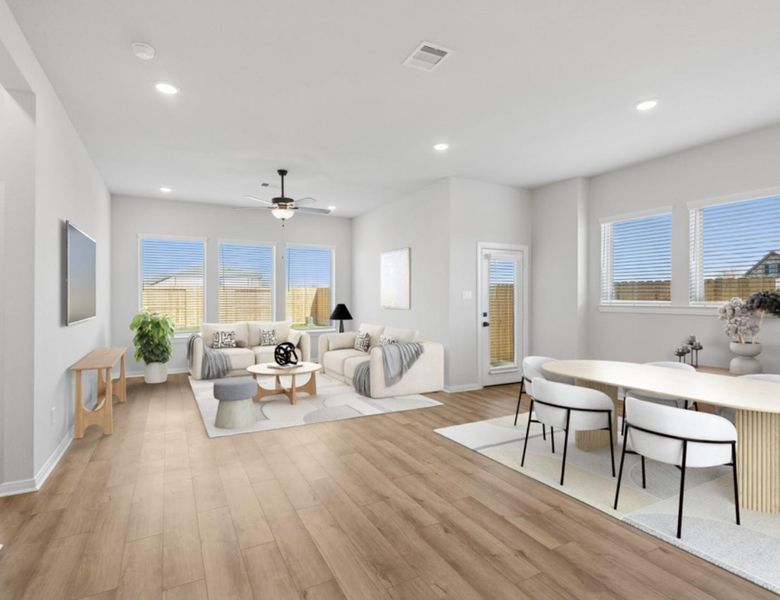 Family Room and Dining (Staged)