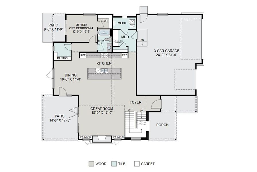 2D floor plan layout for the Willow by Work Shop Colorado in Signature at Crystal Valley, Castle Rock, CO (Image 4). 2D floor plan layout for the Willow by Work Shop Colorado in Signature at Crystal Valley, Castle Rock, CO (Image 4).