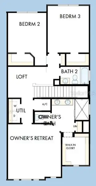 2D floor plan layout of this home in , Wesley Chapel, FL (Image 3).