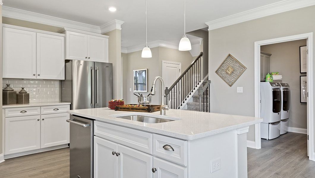 Furnished interior in a model home at Reserve at Tap Root Farms in Fletcher (Image 34).