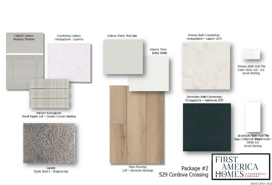 Sample of building materials used in homes in Cordova Crossing, Seguin (Image 4). Sample of building materials used in homes in Cordova Crossing, Seguin (Image 4).