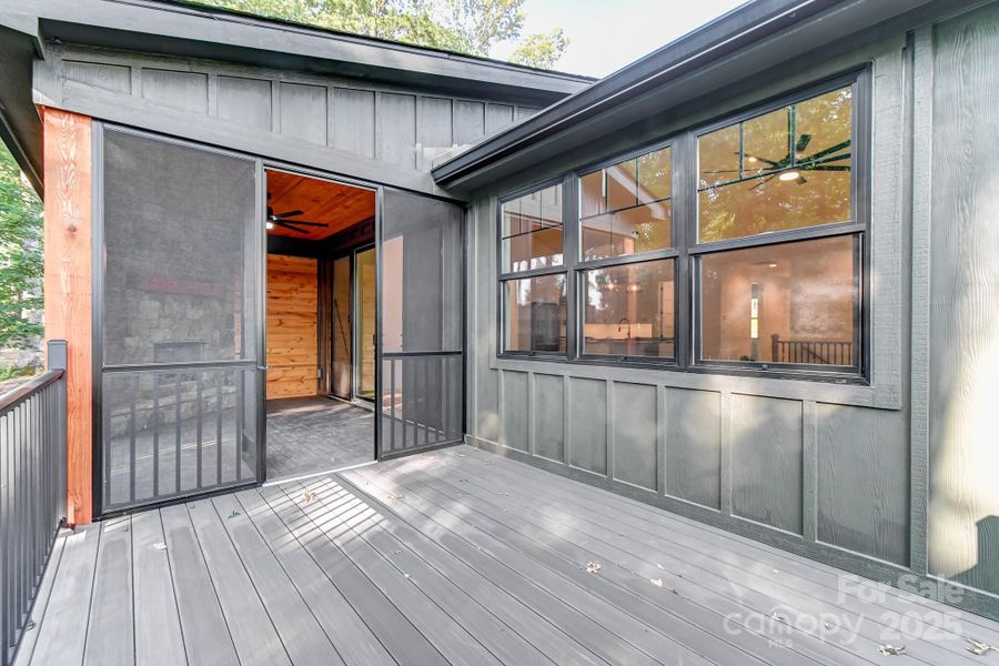Exterior details and patio area of a home in , Mills River (Image 2).