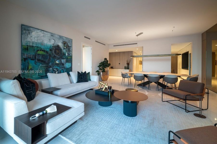 Furnished interior view inside a new home in , Miami (Image 39).