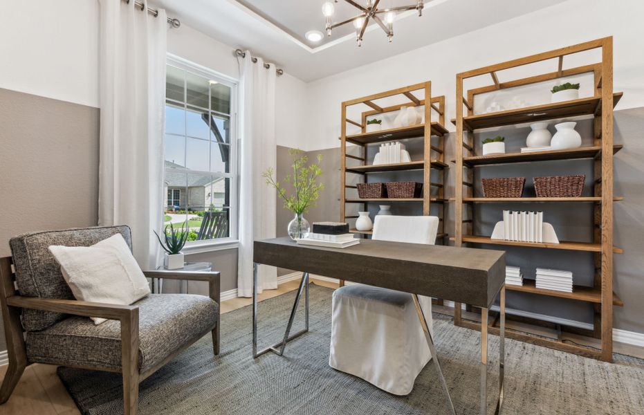 Furnished interior view inside a new home in Del Webb at Legacy Hills, Celina (Image 17). Furnished interior view inside a new home in Del Webb at Legacy Hills, Celina (Image 17).