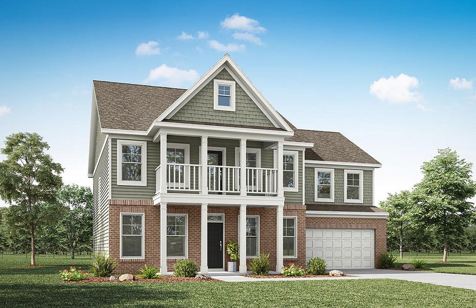Representative exterior photo of a completed home built from the Colfax by Eastwood Homes in The Enclave at Laurelbrook, Sherrills Ford, NC (Image 12).