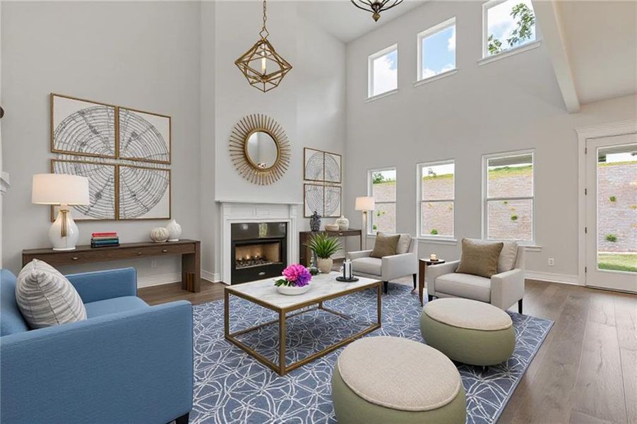 Furnished interior view inside a new home in Traditions of Braselton, Jefferson (Image 6).