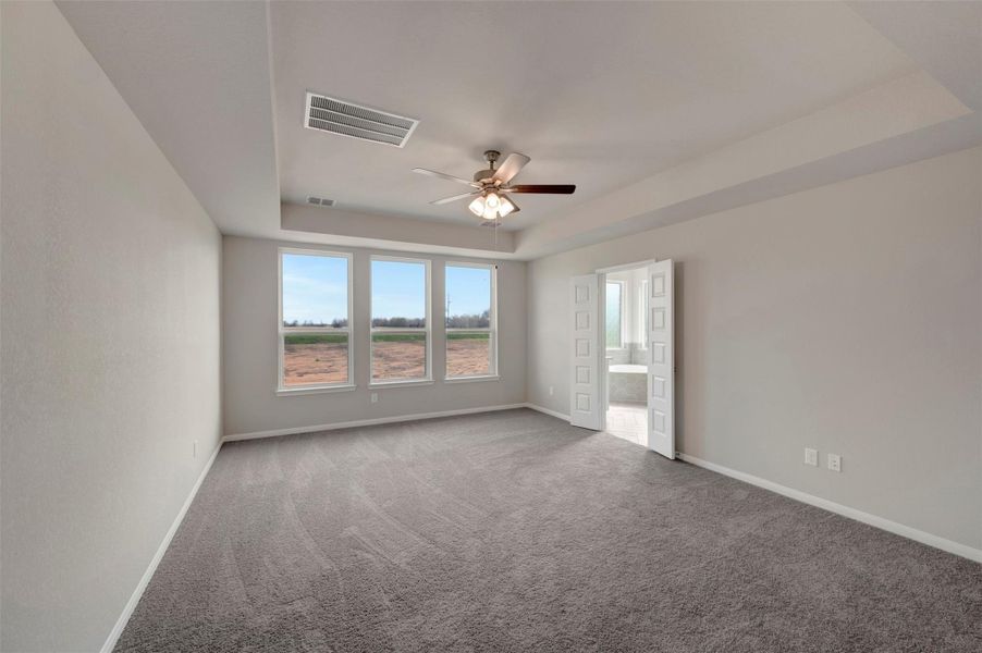 Spacious primary suite