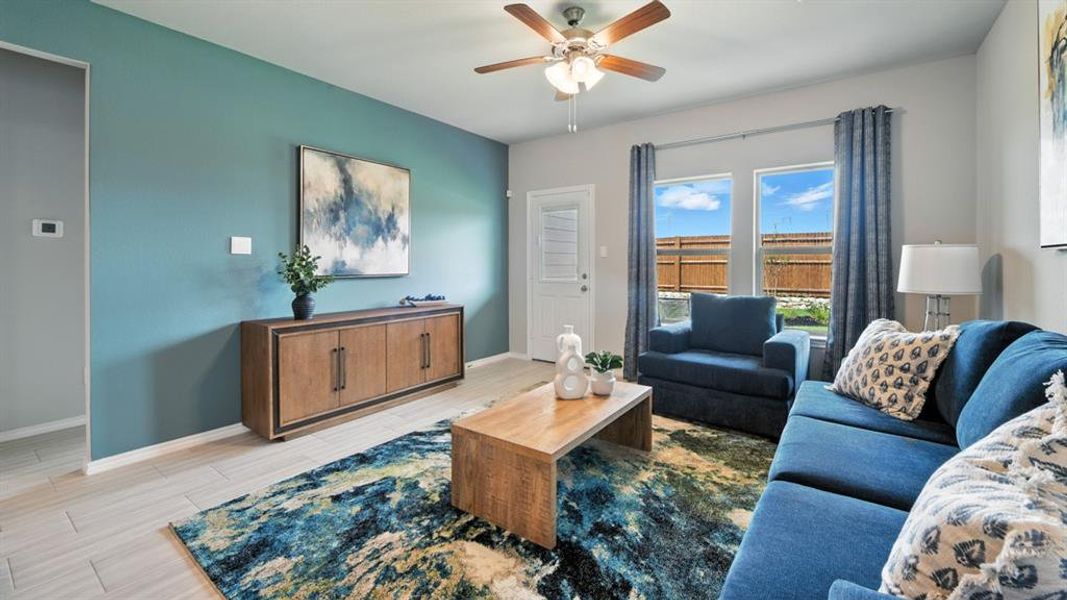 Furnished interior view inside a new home in Monarch at the Meadows, Ponder (Image 26).