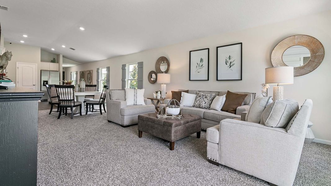 Furnished interior view inside a new home in Grand Reserve, Bunnell (Image 14). Furnished interior view inside a new home in Grand Reserve, Bunnell (Image 14).