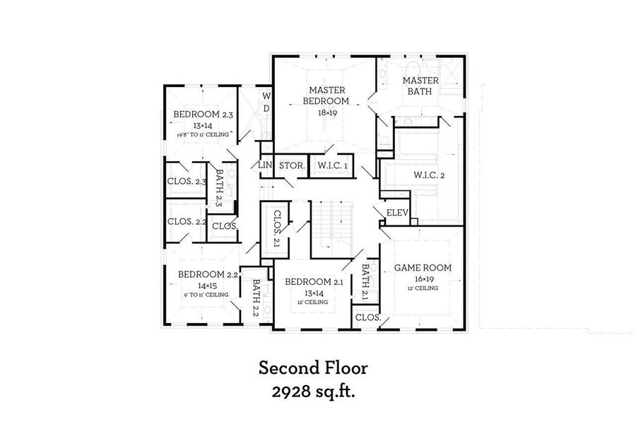 2D floor plan layout of this home in , Bellaire, TX (Image 4).