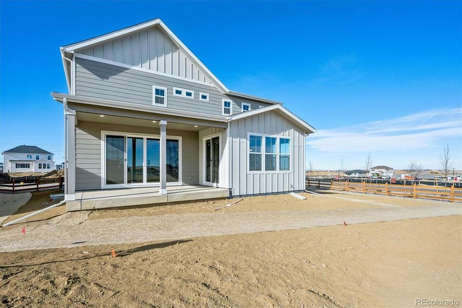 Exterior details and patio area of a home in Harvest Crossing, Aurora (Image 3). Exterior details and patio area of a home in Harvest Crossing, Aurora (Image 3).