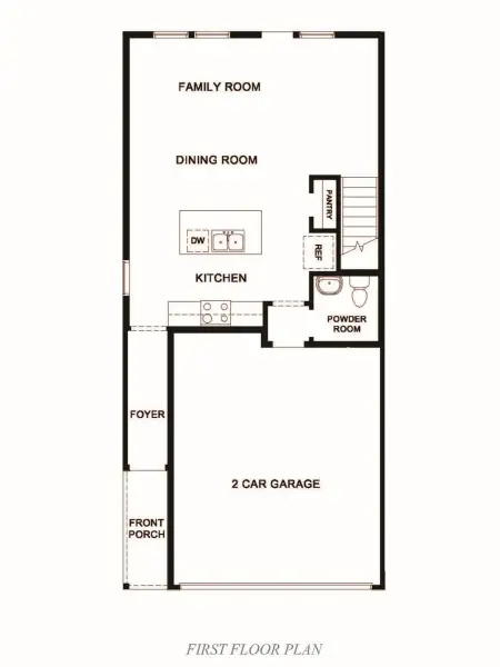 2D floor plan layout for the Hazel by D.R. Horton in Dowdy Ferry, Dallas, TX (Image 3).