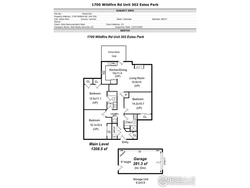 2D floor plan layout of this home in , Estes Park, CO (Image 3).