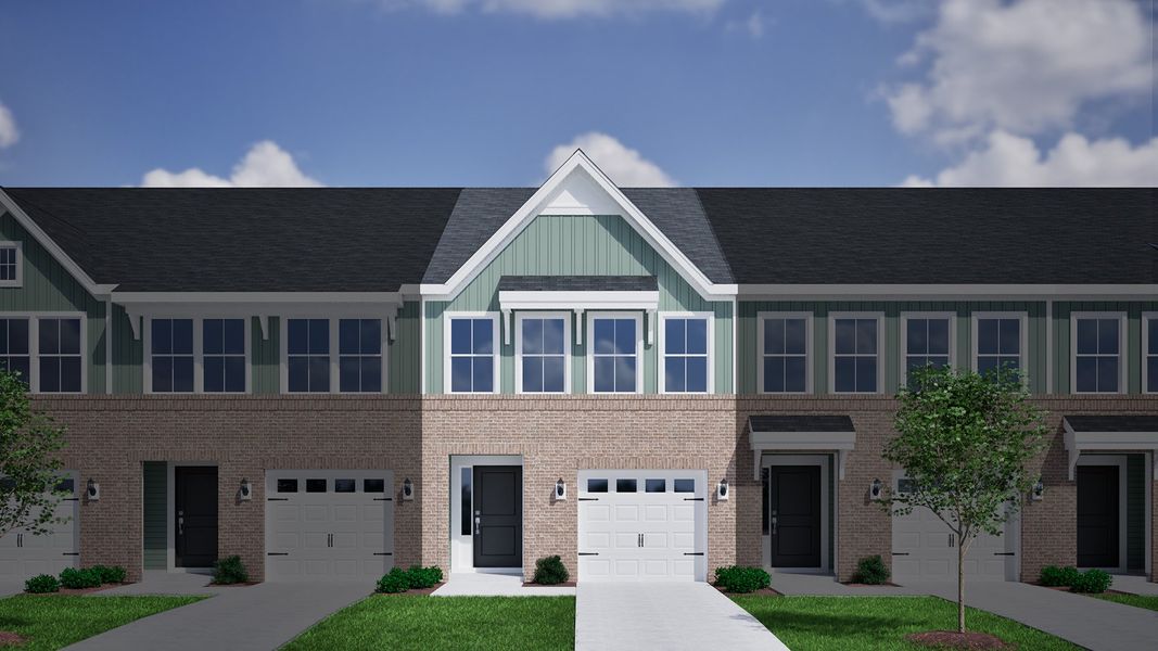 Representative exterior photo of a completed home built from the Dahlia - Genesis Value Collection by Mungo Homes in Westview, Charlotte, NC (Image 16).