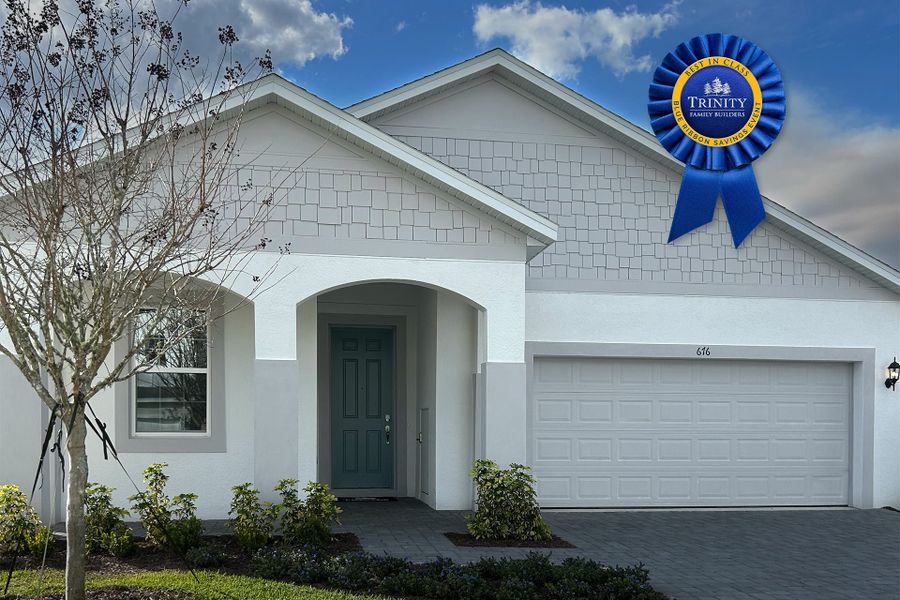 Front Exterior View of a Modern Central Florida Home