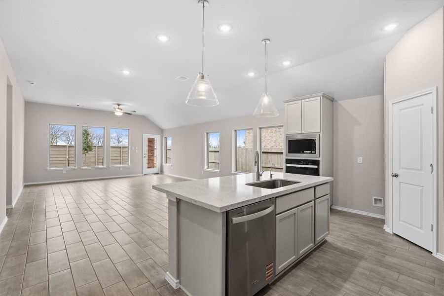 Furnished interior view inside a new home in Pomona, Manvel (Image 12).