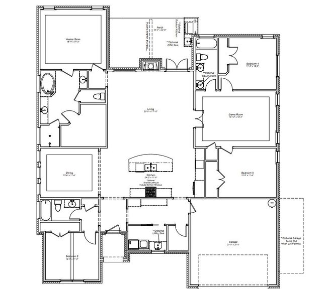 2D floor plan layout for the The Savannah by Reece Homes in Traditions, Bryan, TX (Image 3). 2D floor plan layout for the The Savannah by Reece Homes in Traditions, Bryan, TX (Image 3).