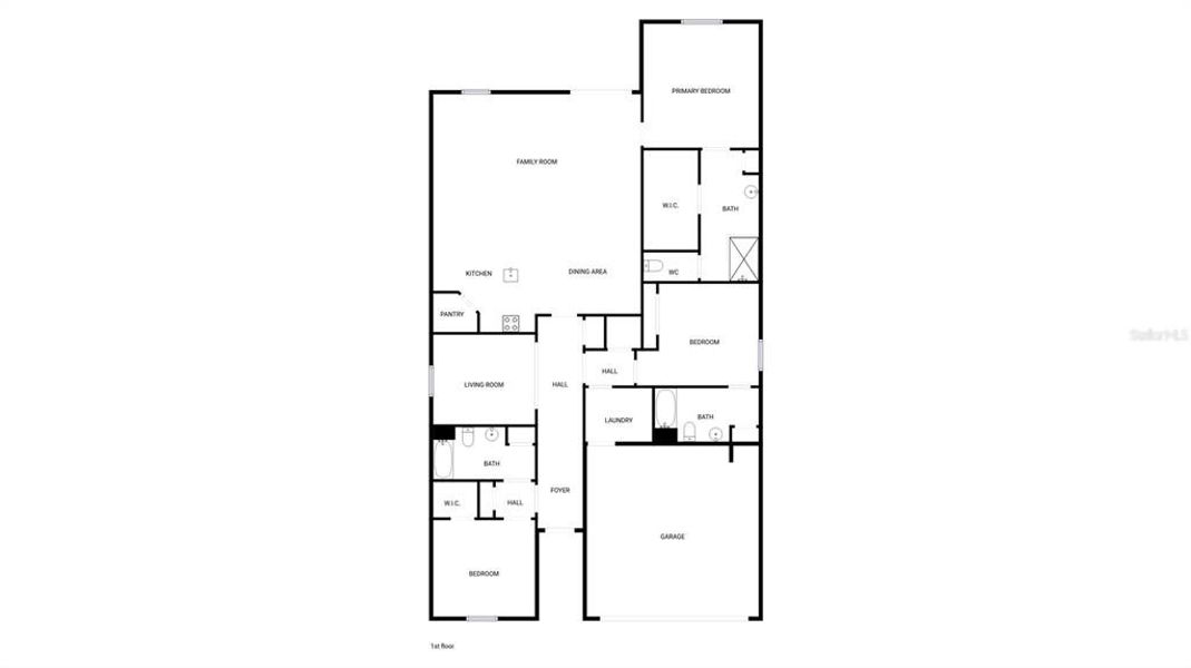 2D floor plan layout of this home in Grand Park, Dunnellon, FL (Image 5).