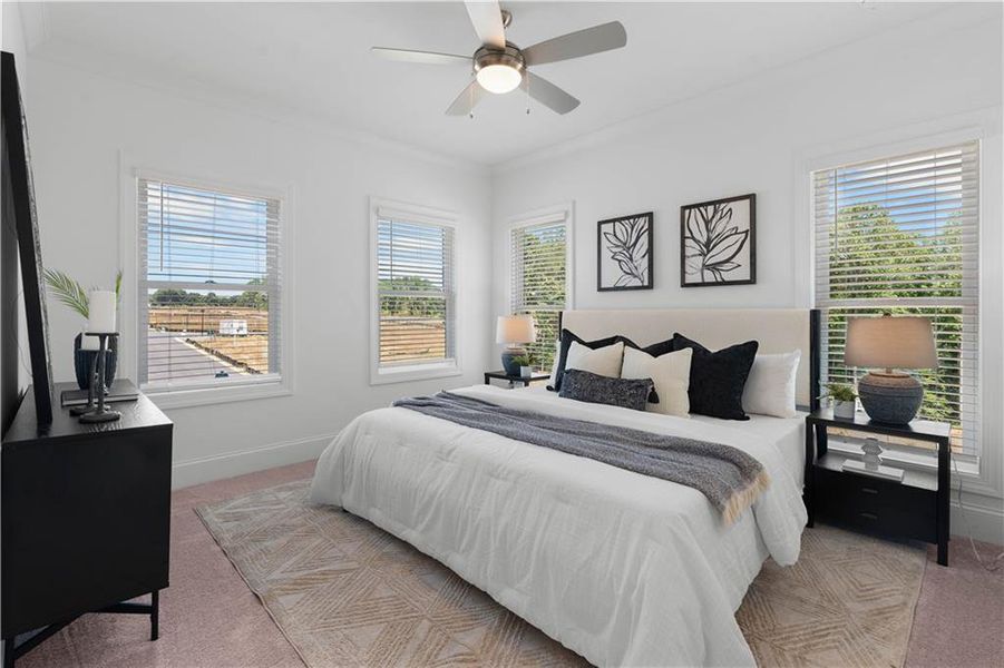 Furnished interior view inside a new home in Waterhaven, Cumming (Image 9). Furnished interior view inside a new home in Waterhaven, Cumming (Image 9).