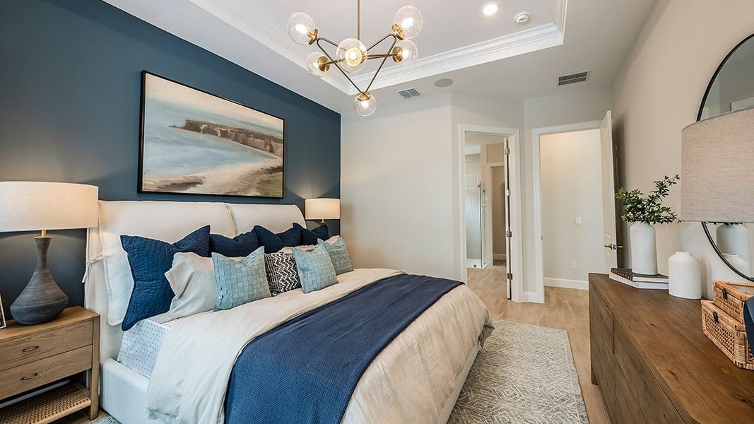 Representative furnished interior of a home built from the Farnese by Taylor Morrison in Esplanade Lake Club, Fort Myers (Image 11).