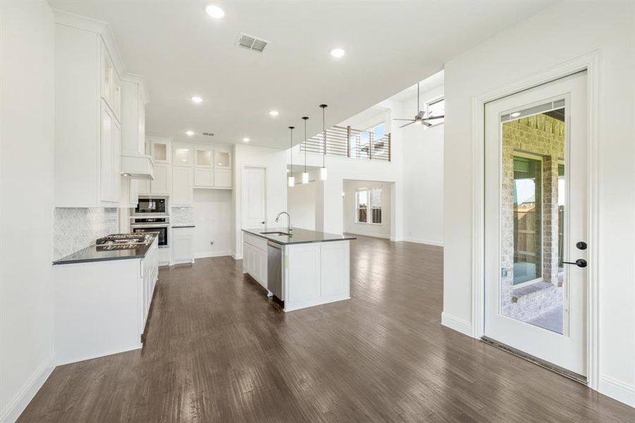 Furnished interior view inside a new home in Wildflower Ranch 60-65, Justin (Image 6). Furnished interior view inside a new home in Wildflower Ranch 60-65, Justin (Image 6).
