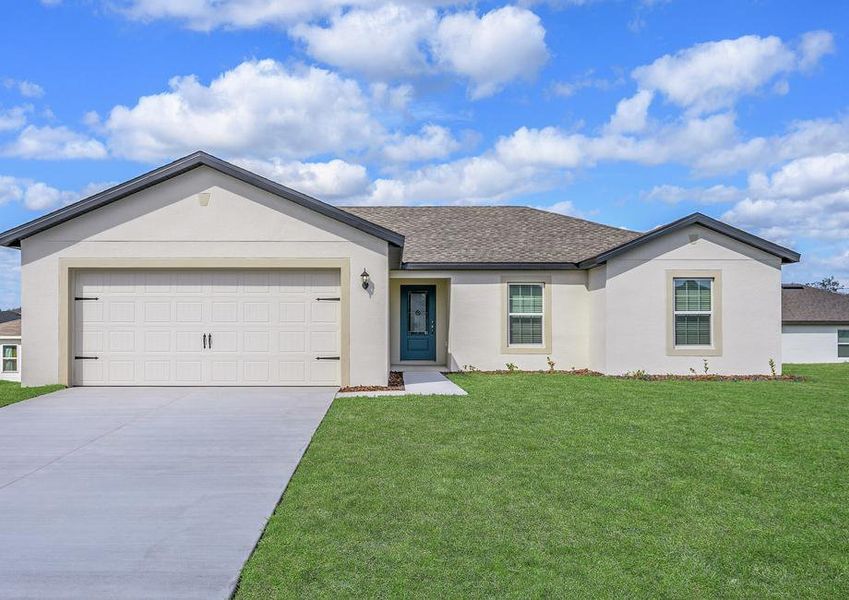 The Bimini is a beautiful home with front yard landscaping