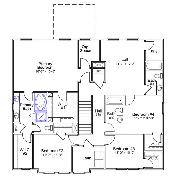 2D floor plan layout of this home in Porter Ridge, Elgin, SC (Image 3).