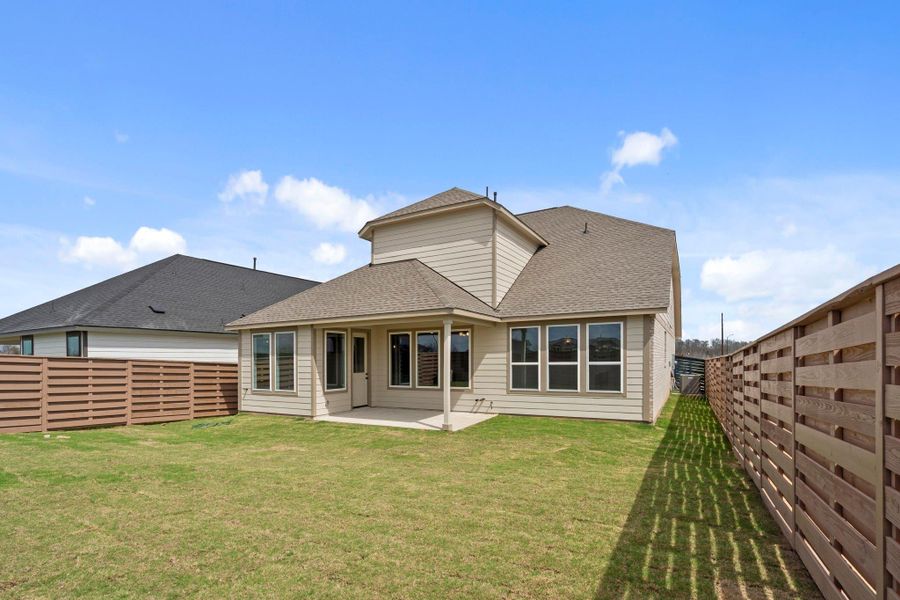 Exterior details and patio area of a home in Austin Point, Richmond (Image 3).