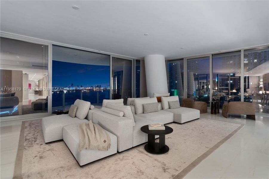 Furnished interior view inside a new home in , Miami (Image 8).